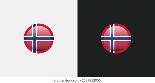 Bandera de Noruega Bandera nacional del círculo