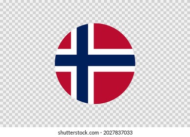 Norway   flag in circle shape isolated  on png or transparent  background,Symbol of Norway , template for banner,card,advertising, magazine,vector,top gold medal winner sport country 