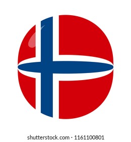 Norway flag circle vector illustration no background