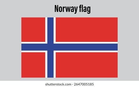  Norway Flag design digital vector illustration