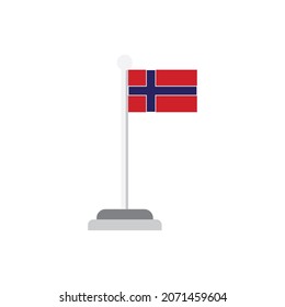 Norway flag, Norway flag flat design vector