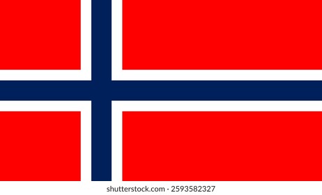 Norway flag flat icon design