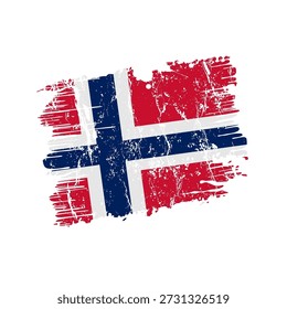 Bandera de Noruega con efecto grunge - Ilustración vectorial	
