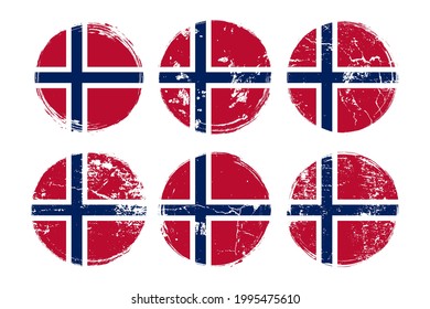 Texto de grifo de la bandera de Noruega. Bandera nacional del Reino de Noruega. Colección de plantillas de efecto de nimiedad para tarjetas de felicitación, afiches, pancartas de celebración y volantes. Ilustración vectorial.	
