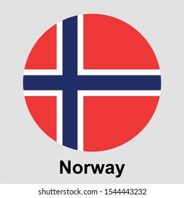 Norway Flag Icon Isolated Vector Illustration