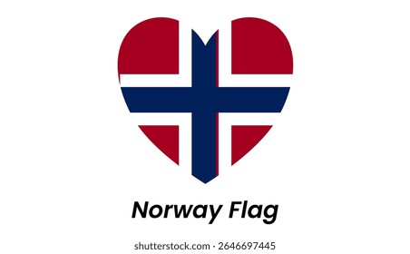 Norway flag icon with red background and blue Scandinavian cross outlined in white