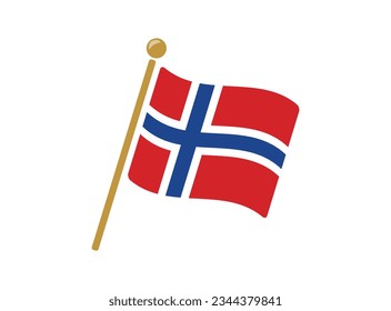 Ilustración del vector de la bandera de Noruega