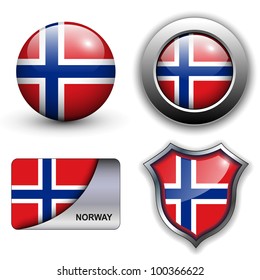 Norway flag icons theme.