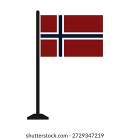 Bandeira da Noruega ilustrada em vetor