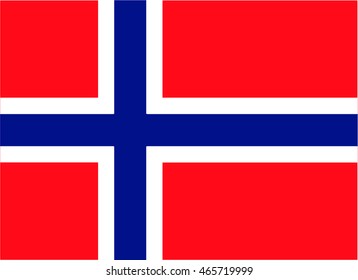 Norway flag isolated vector
