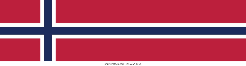 Norway flag long banner digital vector illustration