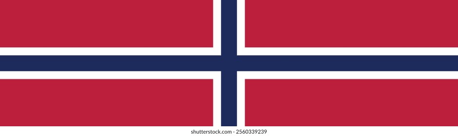 Norway flag long banner digital vector illustration