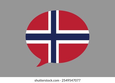 Bandeira da Noruega com sinal de massagem, bandeira da Noruega gráfico vetorial, bandeira do país da Noruega é um símbolo de liberdade, bandeira nacional da Noruega, ilustração vetorial
