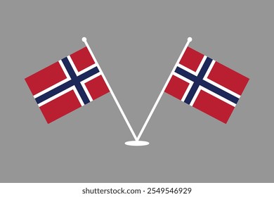 bandeira da Noruega, A bandeira da Noruega, Bandeira da Noruega ilustração do símbolo nacional do país Vetor, Retângulo ilustração da bandeira da Noruega, Ilustração plana do vetor
