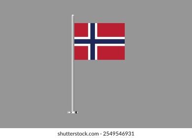 bandeira da Noruega, A bandeira da Noruega, Bandeira da Noruega ilustração do símbolo nacional do país Vetor, Retângulo ilustração da bandeira da Noruega, Ilustração plana do vetor
