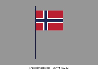 bandeira da Noruega, A bandeira da Noruega, Bandeira da Noruega ilustração do símbolo nacional do país Vetor, Retângulo ilustração da bandeira da Noruega, Ilustração plana do vetor
