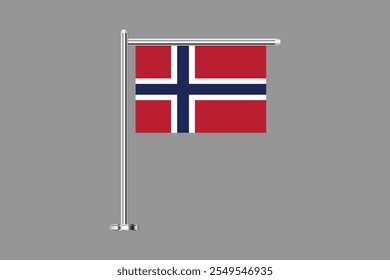 bandeira da Noruega, A bandeira da Noruega, Bandeira da Noruega ilustração do símbolo nacional do país Vetor, Retângulo ilustração da bandeira da Noruega, Ilustração plana do vetor
