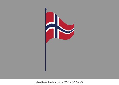 bandeira da Noruega, A bandeira da Noruega, Bandeira da Noruega ilustração do símbolo nacional do país Vetor, Retângulo ilustração da bandeira da Noruega, Ilustração plana do vetor
