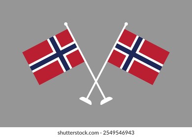 bandeira da Noruega, A bandeira da Noruega, Bandeira da Noruega ilustração do símbolo nacional do país Vetor, Retângulo ilustração da bandeira da Noruega, Ilustração plana do vetor
