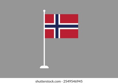 bandeira da Noruega, A bandeira da Noruega, Bandeira da Noruega ilustração do símbolo nacional do país Vetor, Retângulo ilustração da bandeira da Noruega, Ilustração plana do vetor
