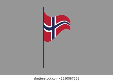 bandeira da Noruega, A bandeira da Noruega, Bandeira da Noruega ilustração do símbolo nacional do país Vetor, Retângulo ilustração da bandeira da Noruega, Ilustração plana do vetor
