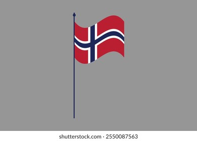 bandeira da Noruega, A bandeira da Noruega, Bandeira da Noruega ilustração do símbolo nacional do país Vetor, Retângulo ilustração da bandeira da Noruega, Ilustração plana do vetor
