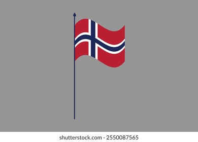 bandeira da Noruega, A bandeira da Noruega, Bandeira da Noruega ilustração do símbolo nacional do país Vetor, Retângulo ilustração da bandeira da Noruega, Ilustração plana do vetor
