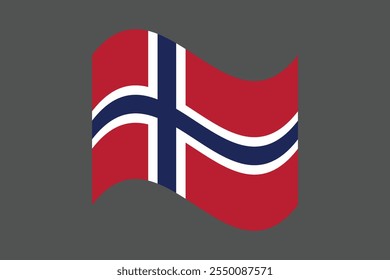 bandeira da Noruega, A bandeira da Noruega, Bandeira da Noruega ilustração do símbolo nacional do país Vetor, Retângulo ilustração da bandeira da Noruega, Ilustração plana do vetor
