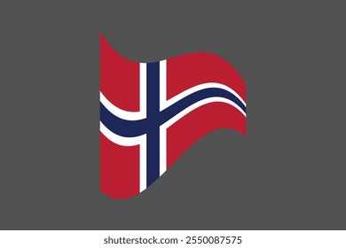 bandeira da Noruega, A bandeira da Noruega, Bandeira da Noruega ilustração do símbolo nacional do país Vetor, Retângulo ilustração da bandeira da Noruega, Ilustração plana do vetor
