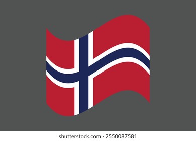 bandeira da Noruega, A bandeira da Noruega, Bandeira da Noruega ilustração do símbolo nacional do país Vetor, Retângulo ilustração da bandeira da Noruega, Ilustração plana do vetor
