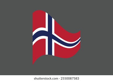 bandeira da Noruega, A bandeira da Noruega, Bandeira da Noruega ilustração do símbolo nacional do país Vetor, Retângulo ilustração da bandeira da Noruega, Ilustração plana do vetor
