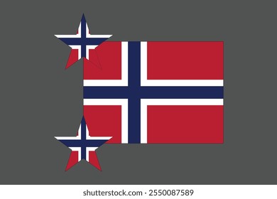 bandeira da Noruega, A bandeira da Noruega, Bandeira da Noruega ilustração do símbolo nacional do país Vetor, Retângulo ilustração da bandeira da Noruega, Ilustração plana do vetor
