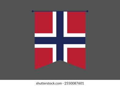 bandeira da Noruega, A bandeira da Noruega, Bandeira da Noruega ilustração do símbolo nacional do país Vetor, Retângulo ilustração da bandeira da Noruega, Ilustração plana do vetor
