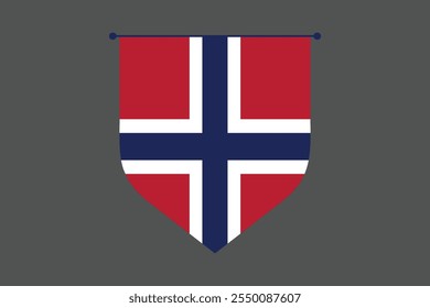 bandeira da Noruega, A bandeira da Noruega, Bandeira da Noruega ilustração do símbolo nacional do país Vetor, Retângulo ilustração da bandeira da Noruega, Ilustração plana do vetor
