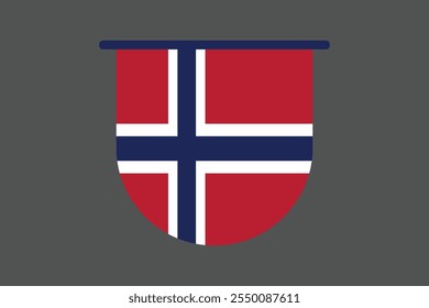 bandeira da Noruega, A bandeira da Noruega, Bandeira da Noruega ilustração do símbolo nacional do país Vetor, Retângulo ilustração da bandeira da Noruega, Ilustração plana do vetor
