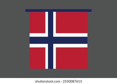 bandeira da Noruega, A bandeira da Noruega, Bandeira da Noruega ilustração do símbolo nacional do país Vetor, Retângulo ilustração da bandeira da Noruega, Ilustração plana do vetor
