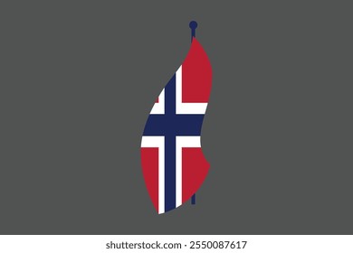 bandeira da Noruega, A bandeira da Noruega, Bandeira da Noruega ilustração do símbolo nacional do país Vetor, Retângulo ilustração da bandeira da Noruega, Ilustração plana do vetor
