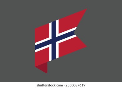 bandeira da Noruega, A bandeira da Noruega, Bandeira da Noruega ilustração do símbolo nacional do país Vetor, Retângulo ilustração da bandeira da Noruega, Ilustração plana do vetor
