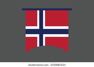 bandeira da Noruega, A bandeira da Noruega, Bandeira da Noruega ilustração do símbolo nacional do país Vetor, Retângulo ilustração da bandeira da Noruega, Ilustração plana do vetor
