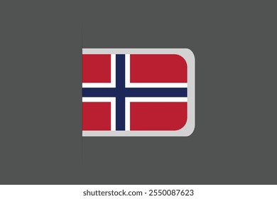 bandeira da Noruega, A bandeira da Noruega, Bandeira da Noruega ilustração do símbolo nacional do país Vetor, Retângulo ilustração da bandeira da Noruega, Ilustração plana do vetor
