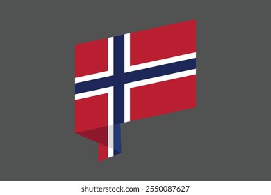 bandeira da Noruega, A bandeira da Noruega, Bandeira da Noruega ilustração do símbolo nacional do país Vetor, Retângulo ilustração da bandeira da Noruega, Ilustração plana do vetor
