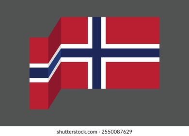 bandeira da Noruega, A bandeira da Noruega, Bandeira da Noruega ilustração do símbolo nacional do país Vetor, Retângulo ilustração da bandeira da Noruega, Ilustração plana do vetor
