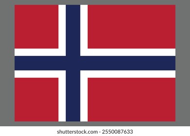 bandeira da Noruega, A bandeira da Noruega, Bandeira da Noruega ilustração do símbolo nacional do país Vetor, Retângulo ilustração da bandeira da Noruega, Ilustração plana do vetor
