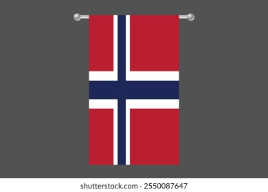 bandeira da Noruega, A bandeira da Noruega, Bandeira da Noruega ilustração do símbolo nacional do país Vetor, Retângulo ilustração da bandeira da Noruega, Ilustração plana do vetor
