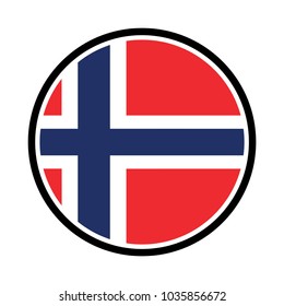 Norway flag, official colors and proportion correctly. National Norway flag. Raster illustration.