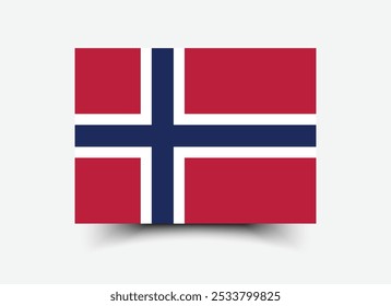 Bandera de Noruega colores oficiales y proporción Ilustración vectorial digital