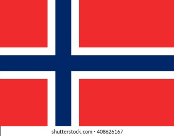 Norway flag, official colors and proportion correctly. National Norway flag. Flat vector illustration. EPS10.