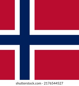 Norway flag, official colors. Vector illustration.