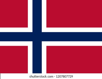 Norway flag. Official proportion. Correct colors. Vector illustration