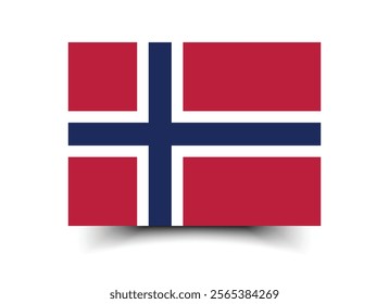 Norway flag official size and color standards vector illustration